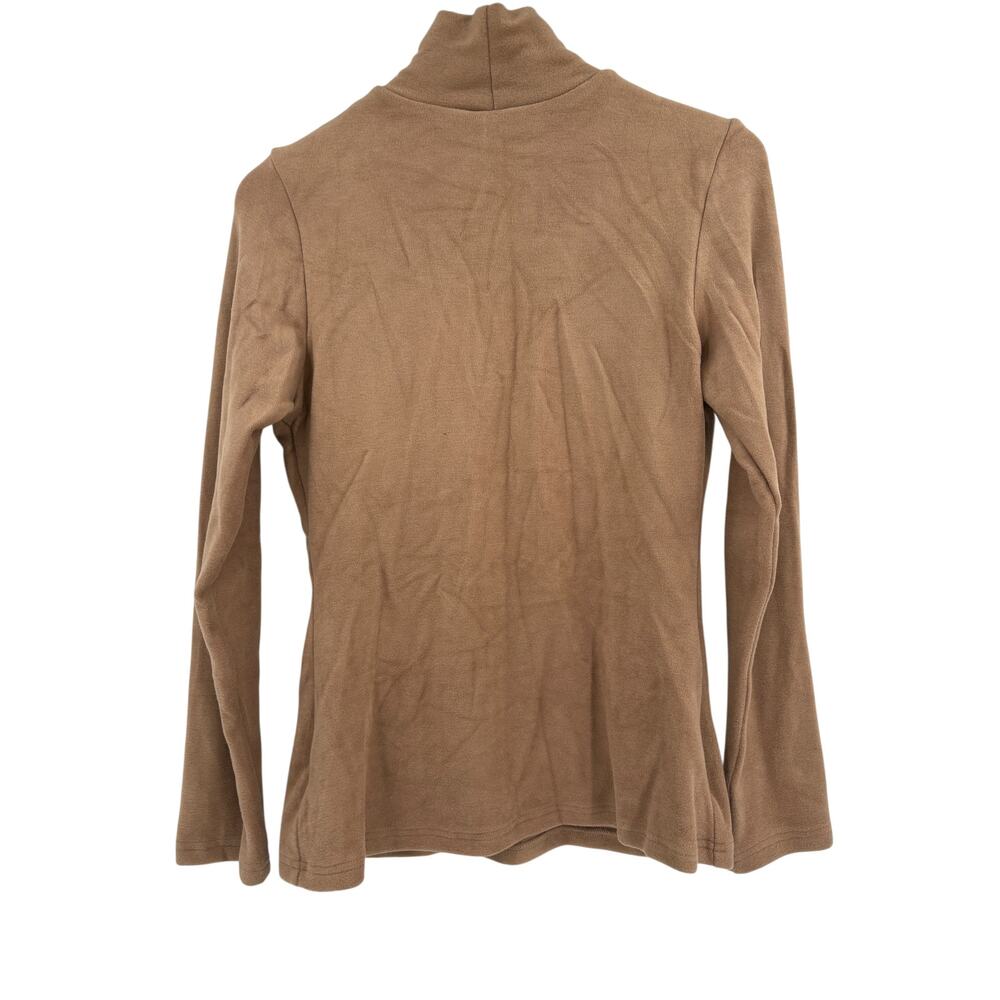OGL Top Size L NEW MaxWarm Turtleneck Long Sleeve Brami Cork Brown Tan - Picture 8 of 12